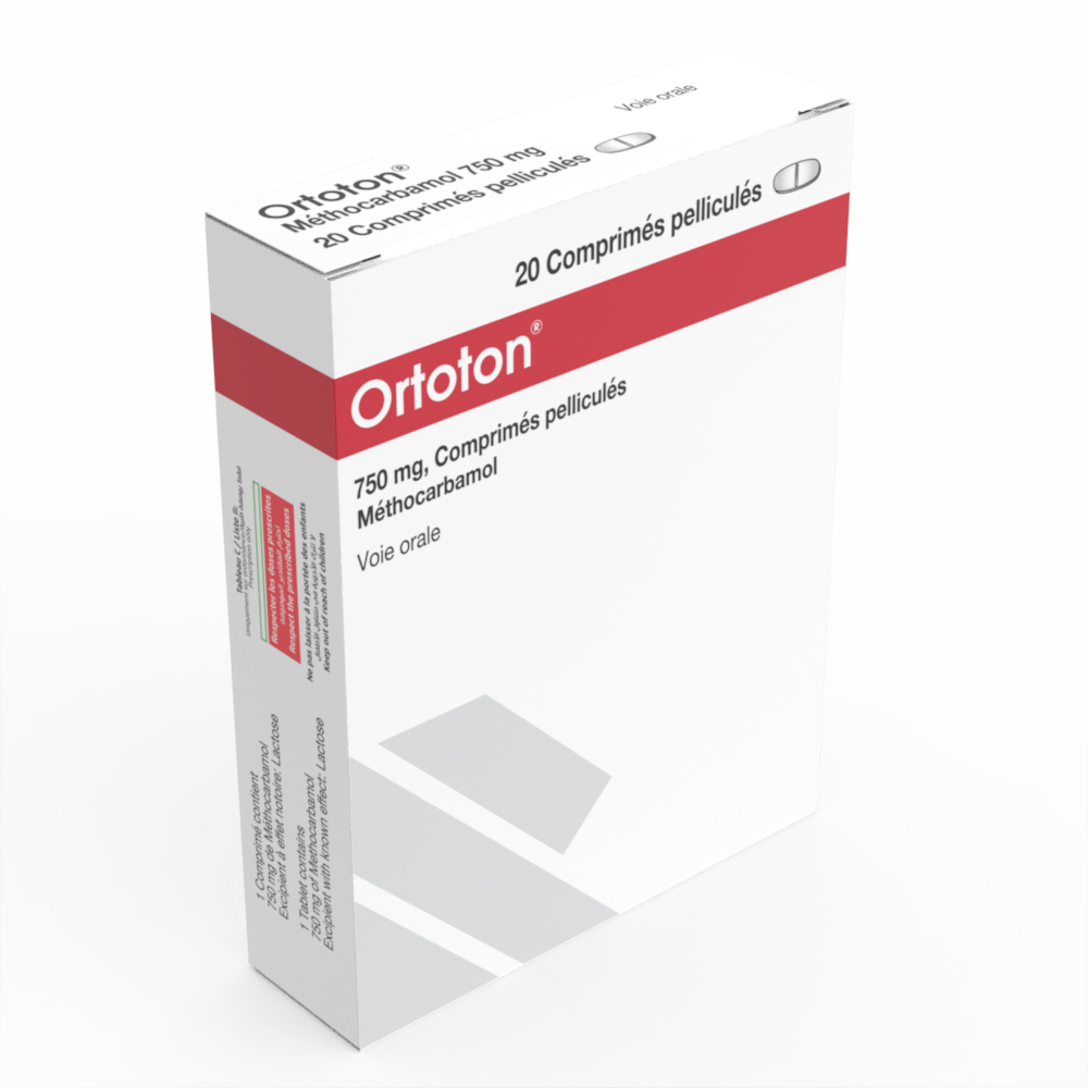  ORTOTON 750 MG FILM-COATED TABLETS BOX OF 20